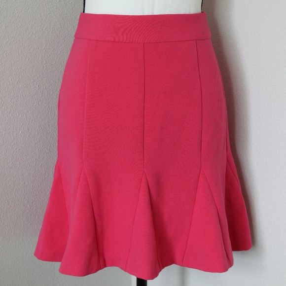 Banana Republic Dresses & Skirts - Bright Pink Wide Pleat Trumpet Skirt